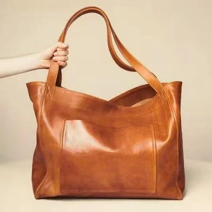 Large Embossed PU Tote Bag For Women Shoulder Bag In Black