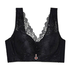 Lace Push-Up Bra for Women - Adjustable Anti-Sagging Underwear in Large Sizes