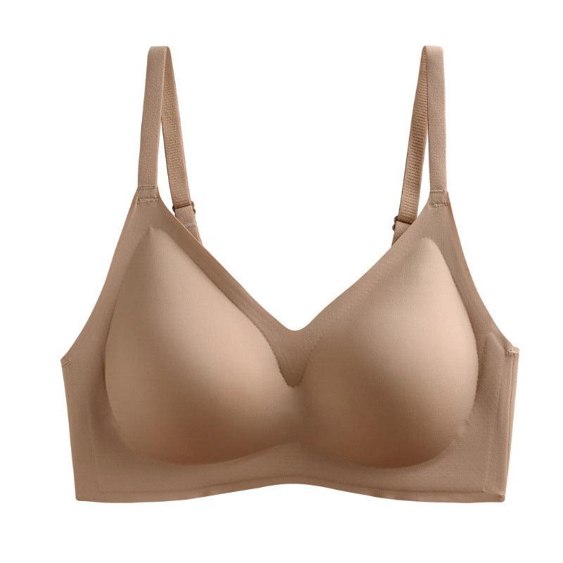 Luxurious push-up bra with no steel ring, beige, offering unmatched comfort and a seamless fit for ultimate style and support