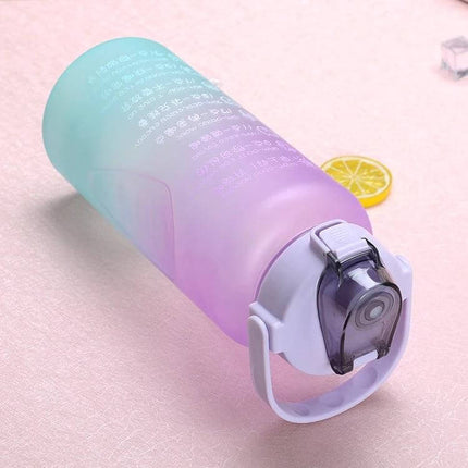 1.5L Sports Water Bottle With Straw For Daily Hydration - Gradient Tritan BPA-free bottle with flip straw lid and carry handle