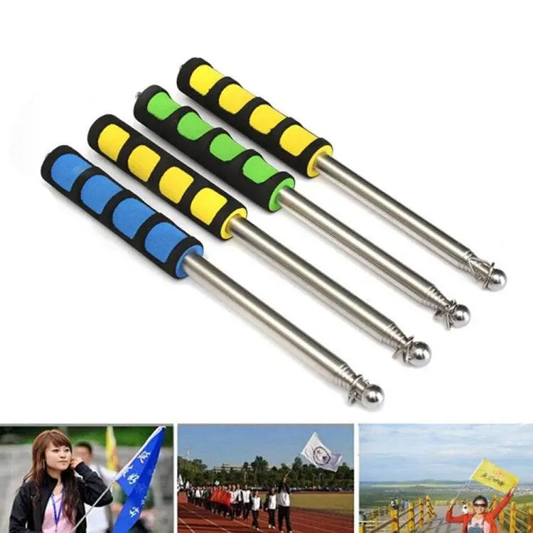 1.6M 7 Knots Telescopic Stainless Steel Teaching Stick Tool