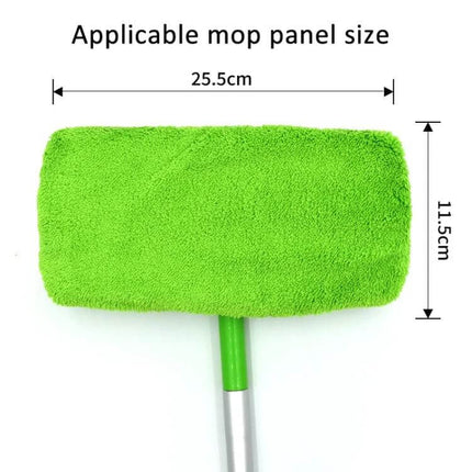10-Inch Flat Mop Replacement Pads for Swiffer Sweeper Chenille Gray on green mop head showing 25.5cm x 11.5cm dimensions