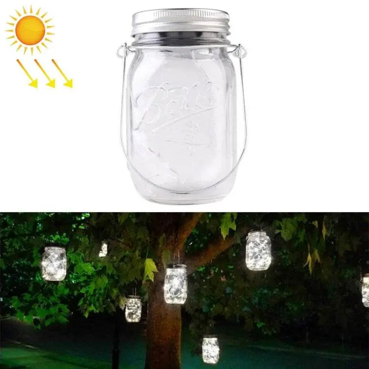 10 LEDs Solar Energy Mason Bottle Cap Lamp Outdoor Light 