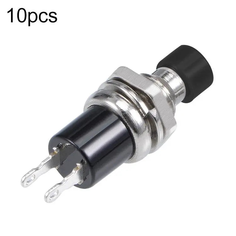 10 PCS 7mm Thread Multicolor 2 Pins Momentary Push Button Switch