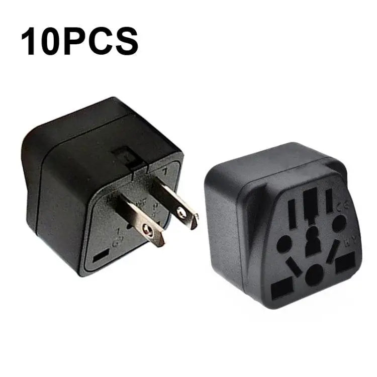 10 PCS WY-6 10A 250V Porous US Conversion Plug Black