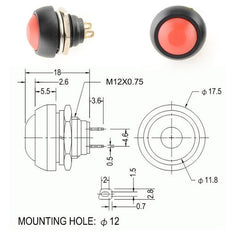 10-Pack Waterproof Self-Reset Push Button Switches - Syndmart