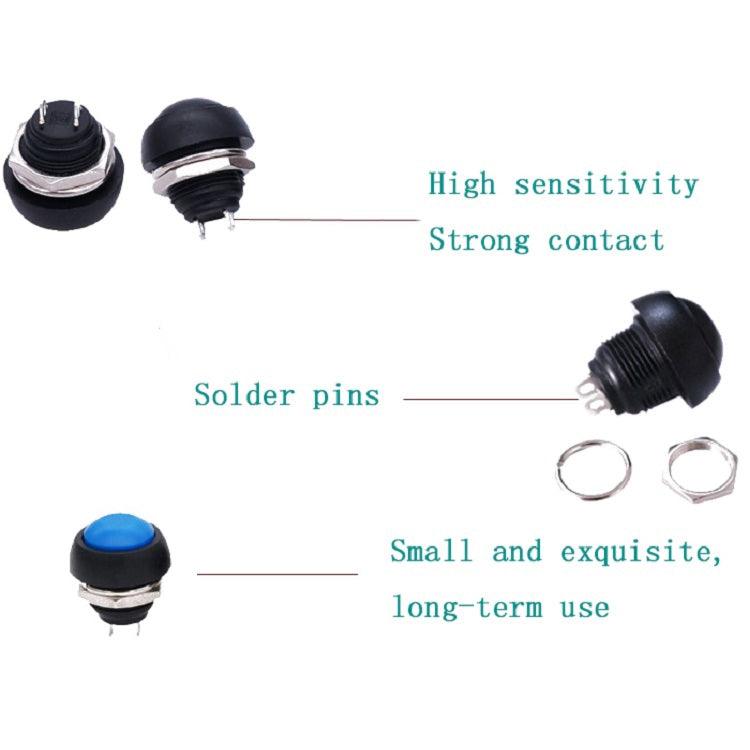 10-Pack Waterproof Self-Reset Push Button Switches - Syndmart