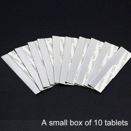 10-Piece Professional Hairdressing Scraper Blades For Eyebrow Shaping shown as 10 durable steel replacement blades in a fan layout