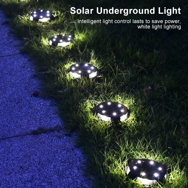 10-Piece Solar-Powered Waterproof LED Buried Garden Lights - Syndmart