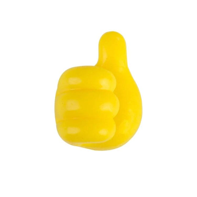 10-Pack Adhesive Thumb Hooks for Cables and Towels, Assorted Colors - yellow silicone thumb hook for towels cables, self-adhesive, 2.2×1.8×3 cm
