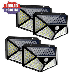 100LED Solar-Powered Outdoor Wall Light - Syndmart