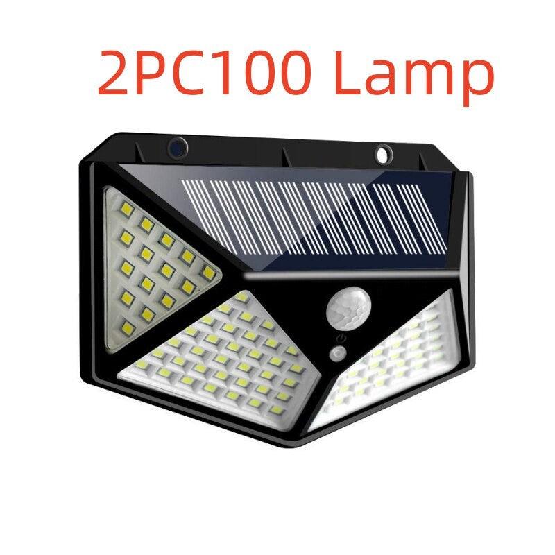 100LED Solar-Powered Outdoor Wall Light - Syndmart