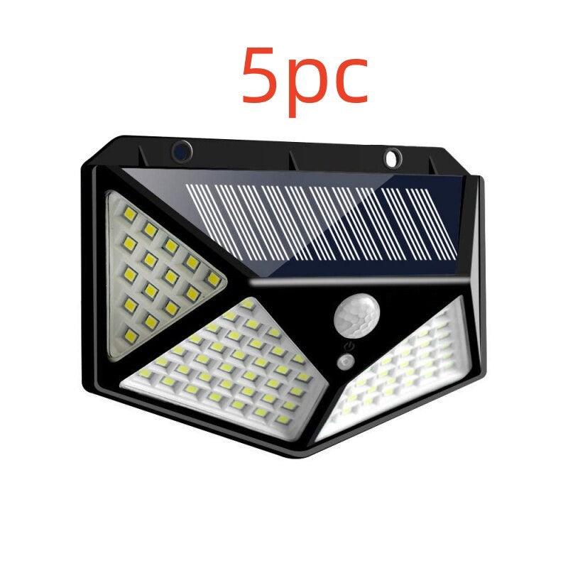 100LED Solar-Powered Outdoor Wall Light - Syndmart