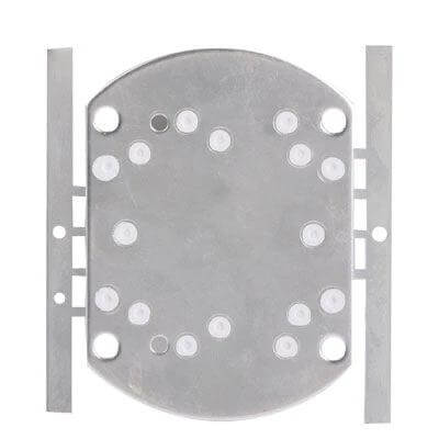 100W High Power LED Lamp for Bright White Home Lighting metal LED mounting plate with 12 LED positions, white finish, for kitchens workshops garages