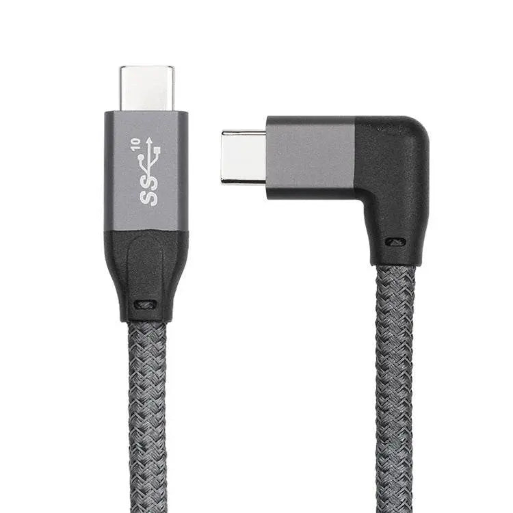 100W USB-C Type-C Elbow to USB-C Male Data Cable 0.5m