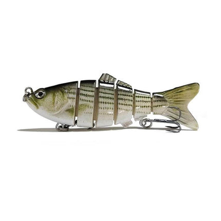 10cm Multi-Sectional Bionic Bait Hook For Long-Distance Casting lifelike 3D eyed segmented lure for coastal long-distance casting targeting bass, trout