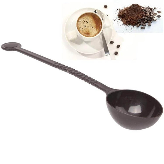 10g Coffee Bean Spoon Compact for Home and Office Use - slim black 10g measuring scoop for beans, neat spill-free portioning, easy drawer storage