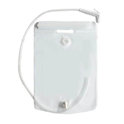10L Outdoor Camping Portable Folding PVC Bath Water Bag flat white PVC bladder with hose and nozzle for camping showers, hanging handle