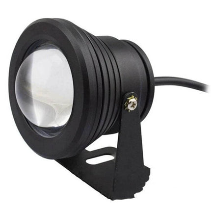10W Underwater Spotlight For Pools And Fish Tanks – black aluminum 10W submerged LED spotlight for pools and aquariums, warm white 3000–3500K