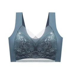 Seamless Ice Silk Lace Bra with Beautiful Back Design for Enhanced Comfort