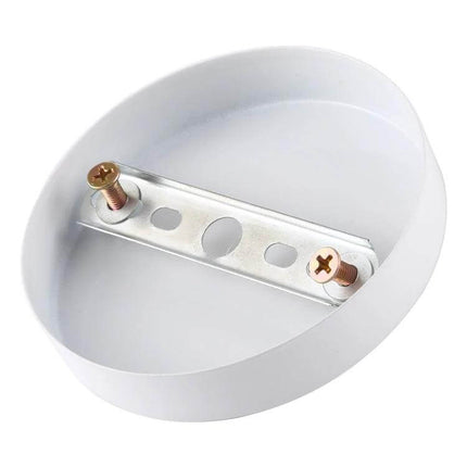 10cm Ceiling Base Plate Round Chandelier Accessories Lamp Holder - white heavy-duty iron ceiling rose with center 10mm hole and mounting screws