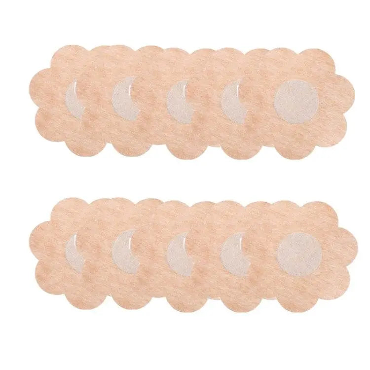 10pcs Pack Disposable Anti-Bump Invisible Breast Patch Round