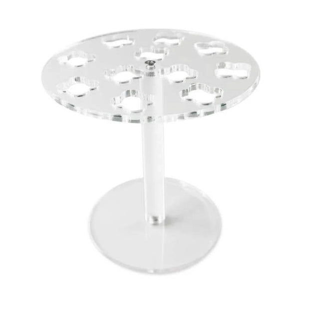 11-Hole Acrylic Wall-Mounted Scissor Storage Stand clear acrylic organizer for barbershops and salons, wall-mounted 11-hole scissor holder to reduce counter clutter