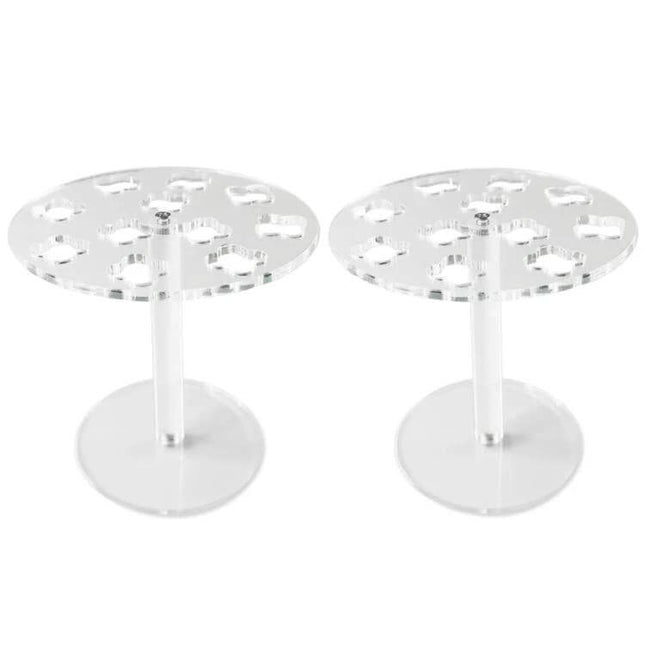 11-Hole Acrylic Wall-Mounted Scissor Storage Stand clear acrylic double display for barbershop scissors, wall-mounted organizer reducing counter clutter