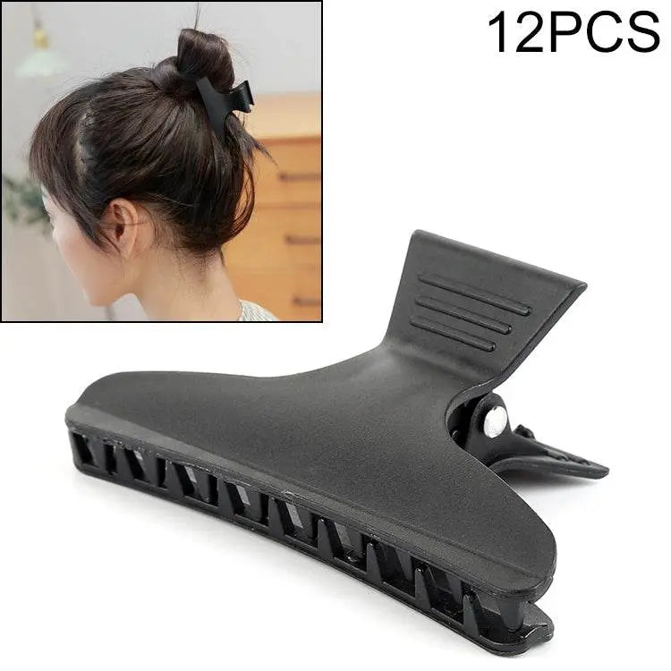 12 PCS Small Butterfly Clip Barber Plate Hair Salon Clip