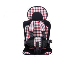 Portable Infant Safety Seat Mat for Kids - Thickened Sponge Car Stroller Pad with Detachable Back and Five-Point Belt