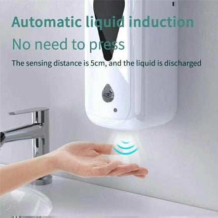 1200ml Wall-Mounted Touchless Sensor Dispenser For Hand Sanitizer mounted above sink dispensing sanitizer hands-free