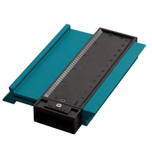 120mm Contour Copy Duplicator Tool For Pipes And Ducts PVC profile gauge in blue and black for copying curved outlines, template for pipes, ducts, and tile cuts