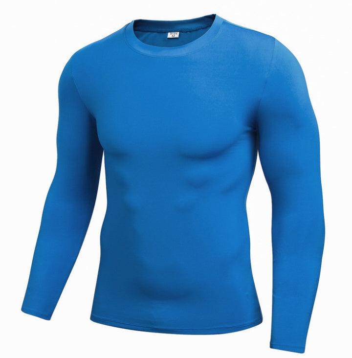 Men's Quick-Dry Performance Long Sleeve Tee - Lightweight, Comfortable, and Breathable Blue