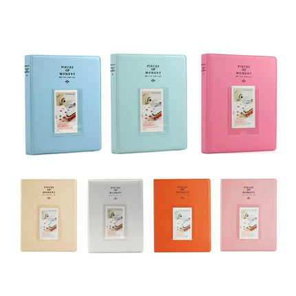 128-Pocket Instax Mini Photo Album For Fujifilm Instax Mini Cameras - pastel PVC 128-pocket albums in blue mint pink beige white orange for travel and gifts
