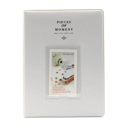 128-Pocket Instax Mini Photo Album For Fujifilm Instax Mini Cameras - white PVC cover photo album for travel, parties, and keepsakes