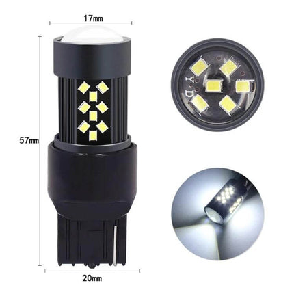 12V 7W Strobe Car LED Fog Light for Cars, Everyday Driving, Pair compact dual LED fog lamp with dimensions and beam preview