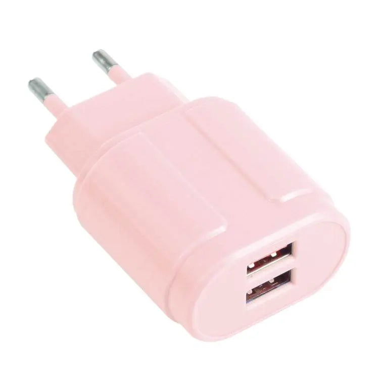 13-22 2.1A Dual USB Macarons Travel Charger EU US Plug