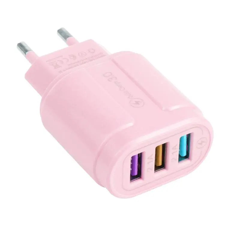 13-222 QC3.0 USB Dual Ports Travel Charger EU US Plug