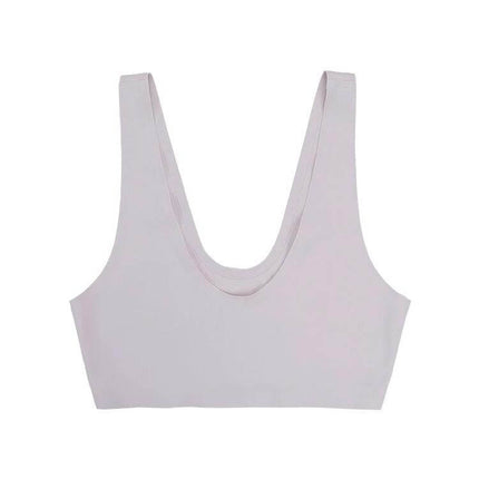 Comfortable Seamless U-shaped Cotton Underwear for Women in Light Grey Purple - seamless soft cotton daily wear bra-style brief