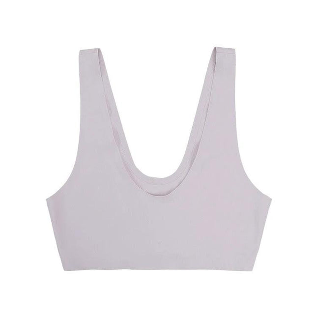 Comfortable Seamless U-shaped Cotton Underwear for Women in Light Grey Purple - Soft breathable seamless daily wear