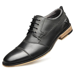 Stylish Leather Lace-Up Casual Footwear