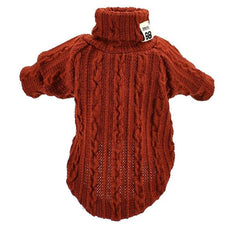 Cozy Turtleneck Dog Sweater in Solid Colors - Warm Acrylic Sweatshirt for Small & Medium Breeds like Chihuahua and Teddy