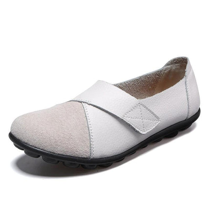 Nurse Suede Work Shoes With Low 2cm Heel And Leather Insole