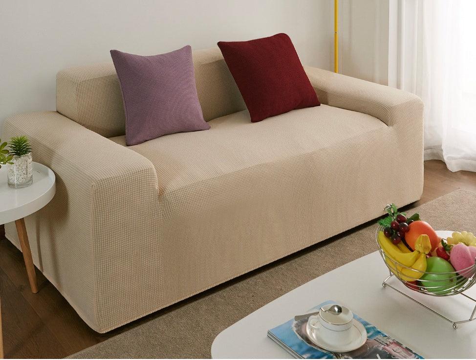 Water-Resistant Fleece Sofa Slipcover in Solid Colors