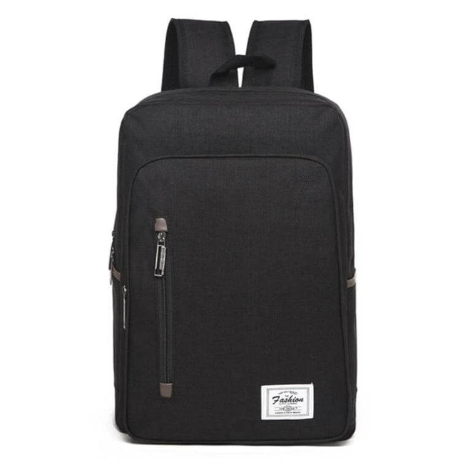 15.6 Inch Laptop Backpack With Padded Sleeve For Daily Use - black oxford cloth backpack with padded laptop compartment, multiple pockets for commuting and campus