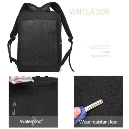 15.6 Inch Laptop Backpack With Padded Sleeve For Daily Use black oxford cloth waterproof wear-resistant commuting backpack with padded laptop compartment