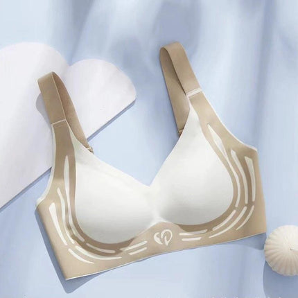 Comfortable Plus-Size Sports Bra with Soft Adjustable Support for Active Wear - cream white nylon plus-size bra sizes M-4XL for workouts