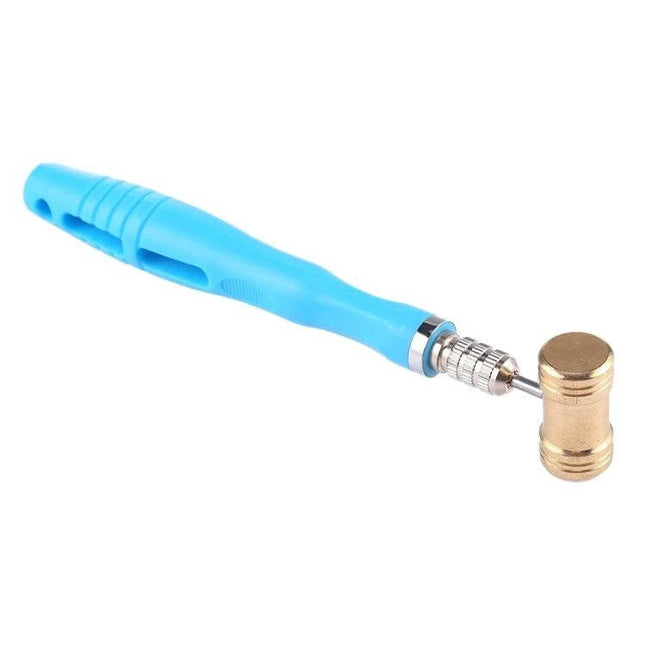 15mm Mini Round Head Copper Hammer for Light Woodworking and Crafting — compact copper head with blue ABS handle for precision crafting and jewelry work