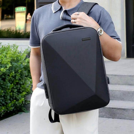 Laptop Backpack Antitheft For Daily Use 16 Inch Size - sleek black anti-theft backpack with 999-combination lock, Oxford cloth and EVA backing for commuters
