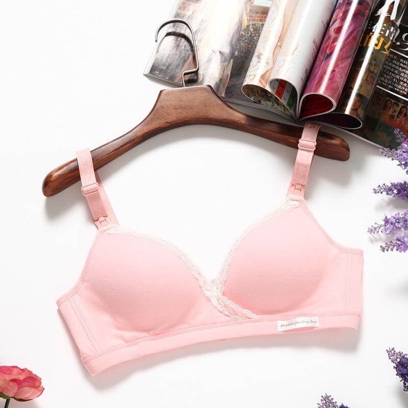 Comfortable Cross-Design Nursing Bra with Wire-Free Double Buckle